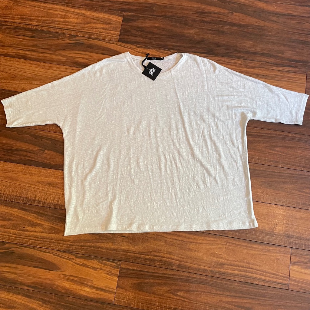 Jarbo Vulin 100% Linen Top Size 32/Dove New — image 2 of 7